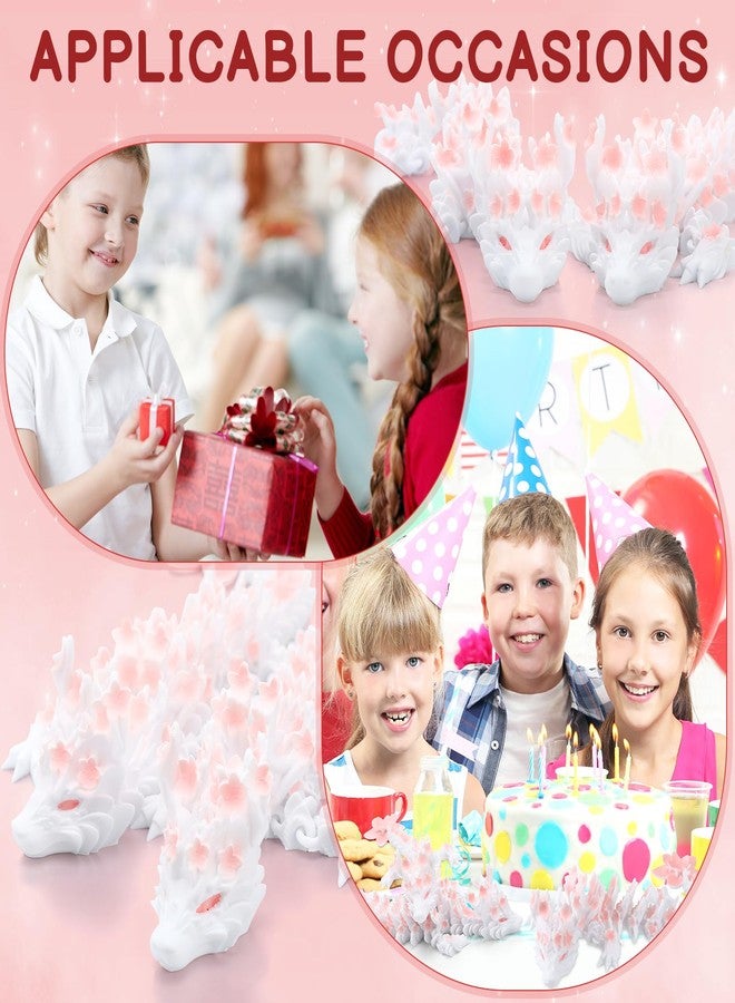 Guiqulai لعبة تنين زهر الكرز ثلاثية الأبعاد من Guiqulai، قطعتان، لعبة تنين مفصلية كبيرة الحجم (12.2 بوصة) وصغيرة الحجم (8.85 بوصة)، مناسبة لتزيين المكتب وقطعة قابلة للتجميع. - Image 4